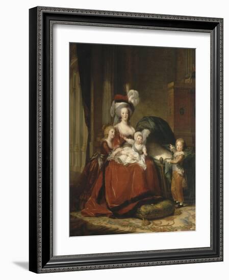 Marie-Antoinette de Lorraine-Hasbourg, reine de France et ses enfants-Elisabeth Louise Vigée-LeBrun-Framed Giclee Print