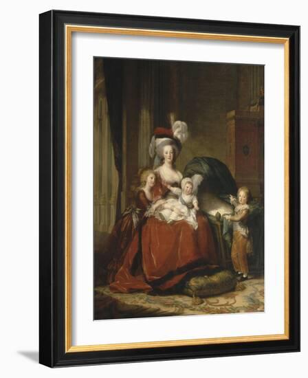 Marie-Antoinette de Lorraine-Hasbourg, reine de France et ses enfants-Elisabeth Louise Vigée-LeBrun-Framed Giclee Print