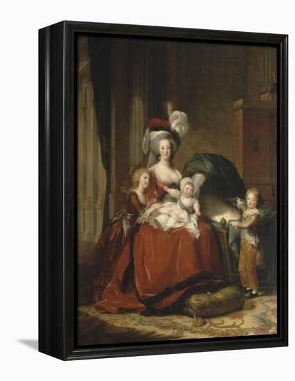 Marie-Antoinette de Lorraine-Hasbourg, reine de France et ses enfants-Elisabeth Louise Vigée-LeBrun-Framed Premier Image Canvas