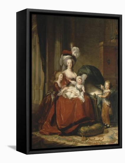 Marie-Antoinette de Lorraine-Hasbourg, reine de France et ses enfants-Elisabeth Louise Vigée-LeBrun-Framed Premier Image Canvas