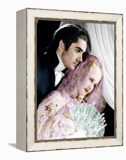 MARIE ANTOINETTE, from left: Tyrone Power, Norma Shearer, 1938-null-Framed Stretched Canvas