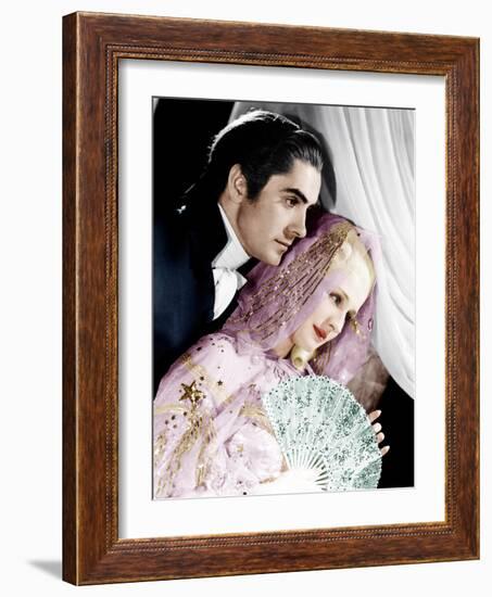 MARIE ANTOINETTE, from left: Tyrone Power, Norma Shearer, 1938-null-Framed Photo