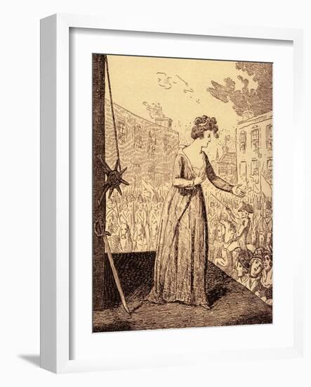 Marie Antoinette martyrdom-George Cruikshank-Framed Giclee Print