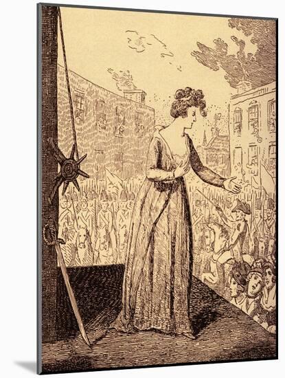 Marie Antoinette martyrdom-George Cruikshank-Mounted Giclee Print