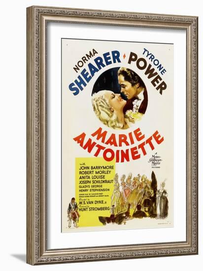 Marie Antoinette, Norma Shearer, Tyrone Power, 1938-null-Framed Art Print