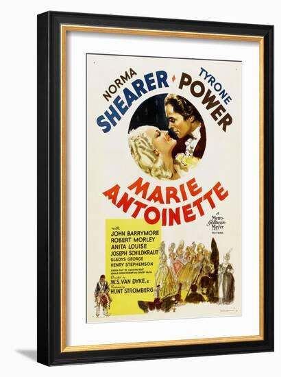 Marie Antoinette, Norma Shearer, Tyrone Power, 1938-null-Framed Art Print