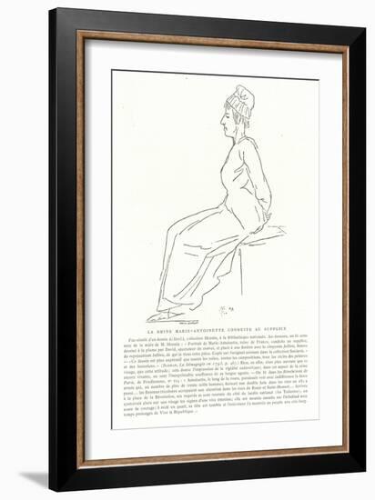 Marie Antoinette on the Way to Her Execution, 16 October 1793-Jacques-Louis David-Framed Giclee Print