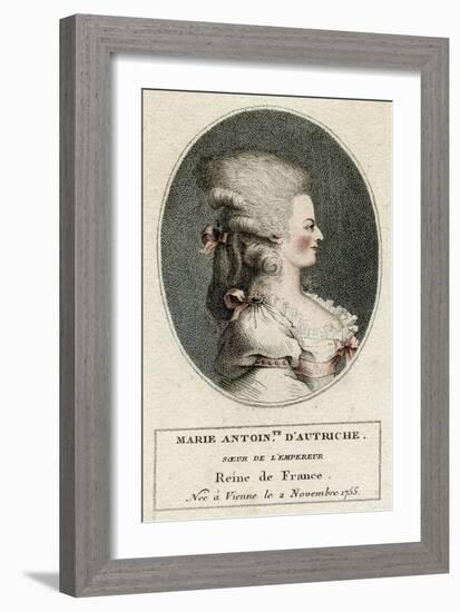 Marie Antoinette, Profile-null-Framed Art Print