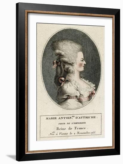 Marie Antoinette, Profile-null-Framed Art Print