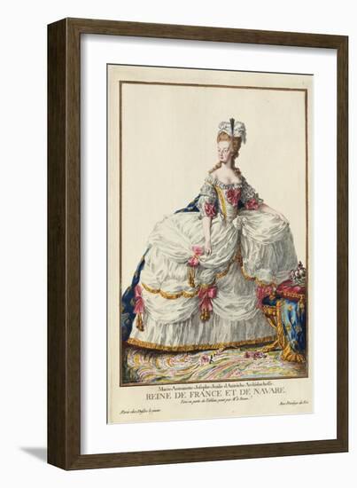 Marie Antoinette, Queen of France and Navare-Pierre Duflos-Framed Giclee Print