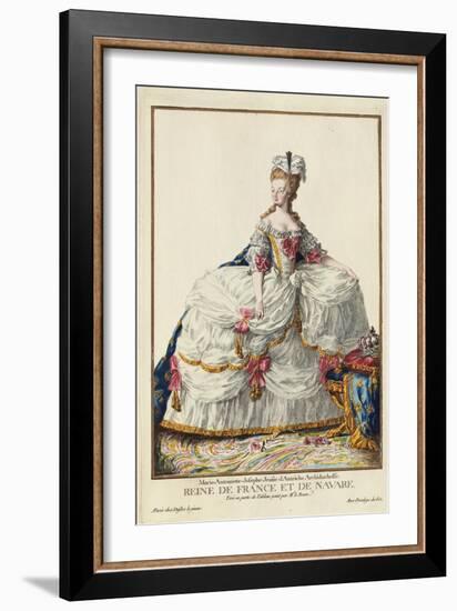 Marie Antoinette, Queen of France and Navare-Pierre Duflos-Framed Giclee Print