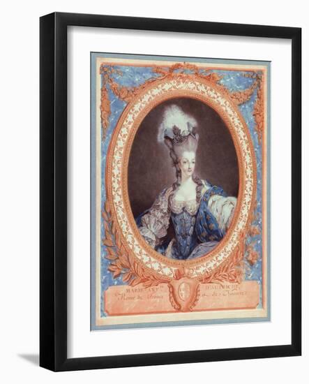 Marie Antoinette, Queen of France and Navarre-Jean-francois Janinet-Framed Giclee Print