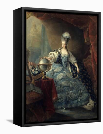 Marie Antoinette, Queen of France with Globe, 1775-Jean Baptiste Andre Gautier d'Agoty-Framed Stretched Canvas