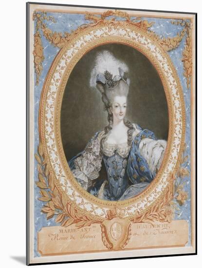 Marie Antoinette, Queen of France-Francois Janiuet-Mounted Giclee Print