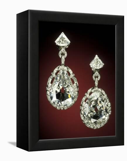 Marie Antoinette Red Earrings-null-Framed Premier Image Canvas