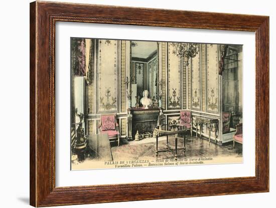 Marie Antoinette Salon Room at Versailles-null-Framed Art Print