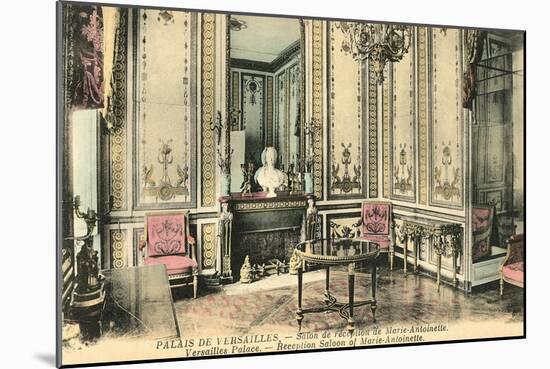 Marie Antoinette Salon Room at Versailles-null-Mounted Art Print