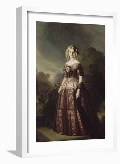 Marie-Caroline-Auguste de Bourbon-Salerne, duchesse d'Aumale (1822-1869)-Franz Xaver Winterhalter-Framed Giclee Print