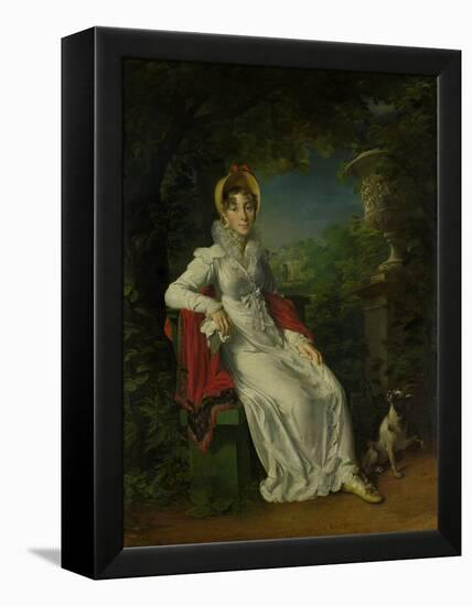 Marie Caroline Ferdinande Louise De Naples, Wife of Duke De Berry-Francois Pascal Simon Gerard-Framed Premier Image Canvas