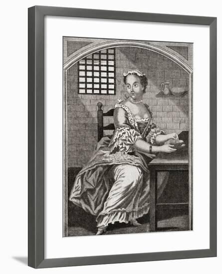 Marie Catherine Taperet 1728 - 1755. Seen Here in Prison before Being Executed in the Place De Grêv-null-Framed Giclee Print