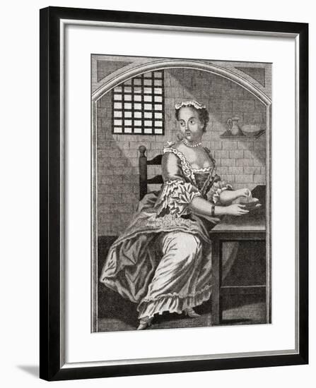 Marie Catherine Taperet 1728 - 1755. Seen Here in Prison before Being Executed in the Place De Grêv-null-Framed Giclee Print