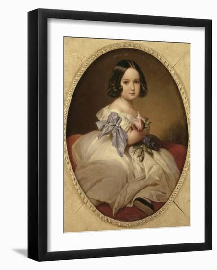 Marie-Charlotte-Amélie de Saxe-Cobourg et Gotha (1840-1927) future Impératrice du Mexique,-Franz Xaver Winterhalter-Framed Giclee Print