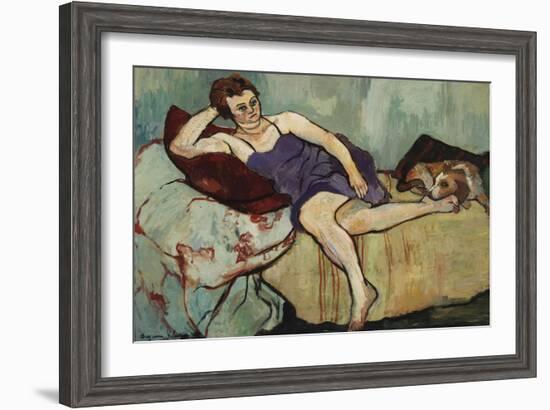 Marie Coca with Arbi, 1927-Suzanne Valadon-Framed Giclee Print