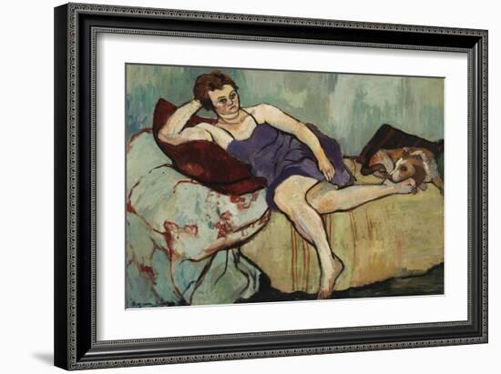 Marie Coca with Arbi, 1927-Suzanne Valadon-Framed Giclee Print