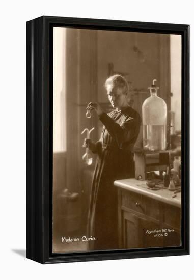 Marie Curie Physical Chemist in Her Laboratory-null-Framed Premier Image Canvas