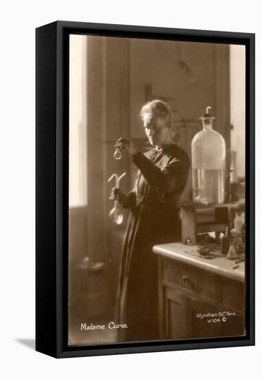 Marie Curie Physical Chemist in Her Laboratory-null-Framed Premier Image Canvas