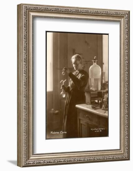 Marie Curie Physical Chemist in Her Laboratory-null-Framed Photographic Print