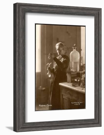 Marie Curie Physical Chemist in Her Laboratory-null-Framed Photographic Print