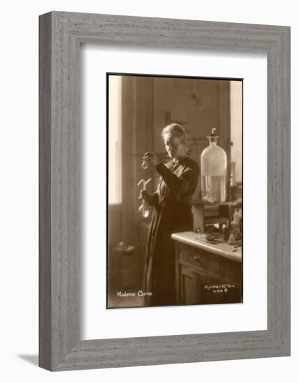 Marie Curie Physical Chemist in Her Laboratory-null-Framed Photographic Print