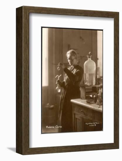 Marie Curie Physical Chemist in Her Laboratory-null-Framed Photographic Print