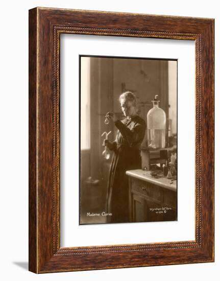 Marie Curie Physical Chemist in Her Laboratory-null-Framed Photographic Print