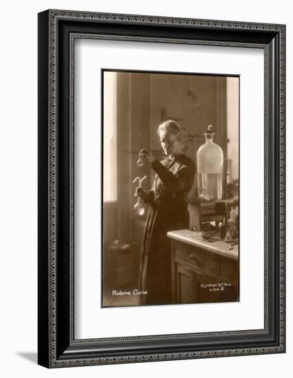 Marie Curie Physical Chemist in Her Laboratory-null-Framed Photographic Print