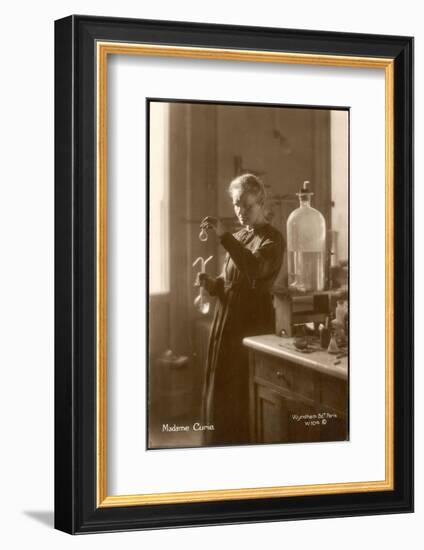 Marie Curie Physical Chemist in Her Laboratory-null-Framed Photographic Print