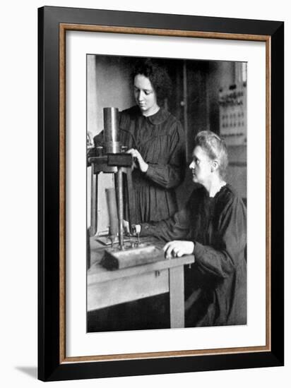 Marie Curie, Polish-Born French Physicist and Her Daughter Irene, 1925-null-Framed Giclee Print