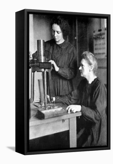 Marie Curie, Polish-Born French Physicist and Her Daughter Irene, 1925-null-Framed Premier Image Canvas