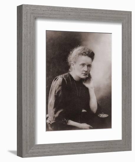 Marie Curie Polish-French Physicist Won Two Nobel Prizes, Ca. 1900-null-Framed Art Print