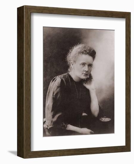 Marie Curie Polish-French Physicist Won Two Nobel Prizes, Ca. 1900-null-Framed Art Print