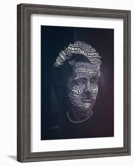 Marie Curie Typography Quotes-Lynx Art Collection-Framed Art Print