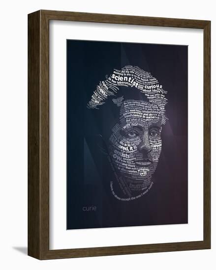 Marie Curie Typography Quotes-Lynx Art Collection-Framed Art Print