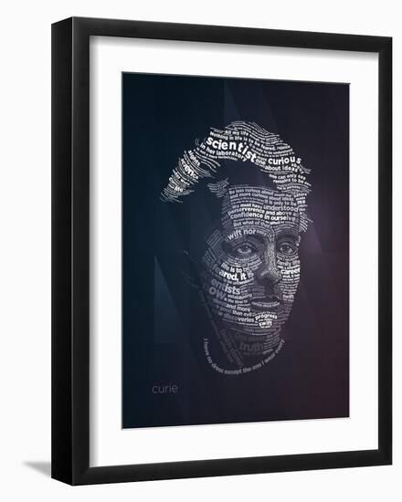 Marie Curie Typography Quotes-Lynx Art Collection-Framed Art Print