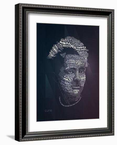 Marie Curie Typography Quotes-Lynx Art Collection-Framed Art Print