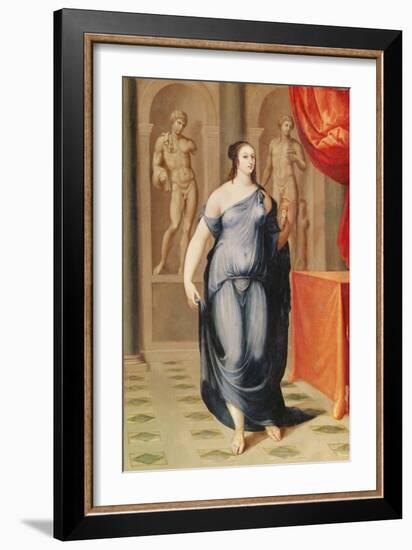 Marie D'escoubleau, Countess of Tessé, 1598 (Oil on Canvas)-French School-Framed Giclee Print