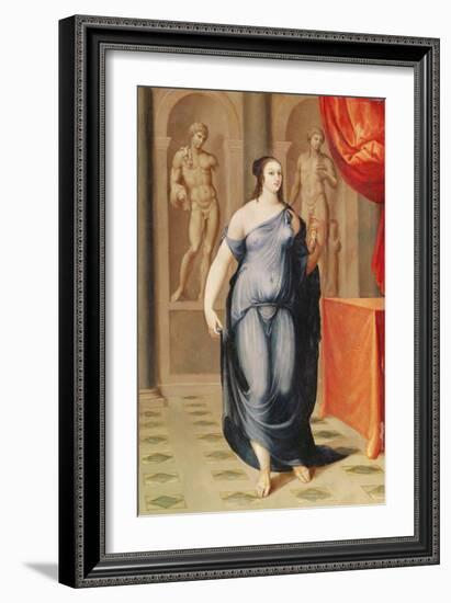 Marie D'escoubleau, Countess of Tessé, 1598 (Oil on Canvas)-French School-Framed Giclee Print