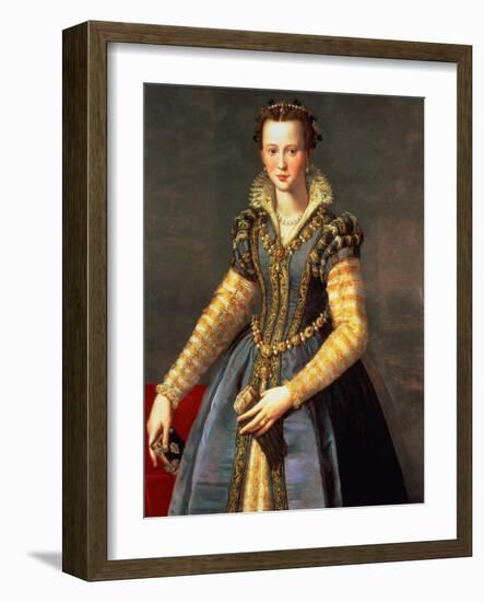 Marie De Medici (1573-1642), Wife of Henri IV of France (1553-1610)-Alessandro Allori-Framed Giclee Print