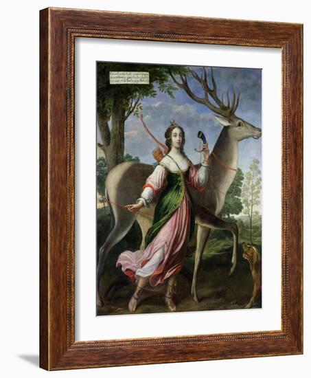 Marie De Rohan-Montbazon (1600-79) Duchess of Chevreuse as Diana the Huntress-Claude Deruet-Framed Giclee Print