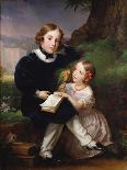 Portrait of the Children of Pierre-Jean David D'Angers-Marie Eleonore Godefroid-Framed Premier Image Canvas
